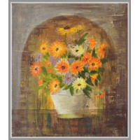 Gălbenele - Tablou cu flori, unicat, pictat manual pe panza